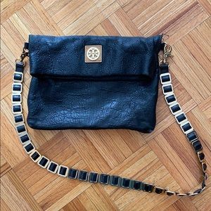 Tory Burch Leather Fold-Over Crossbody Bag